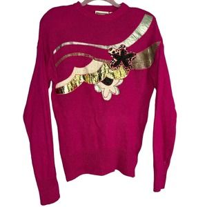 Vintage Hot Pink Maximalist Sweater Size Small‎